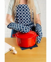 Design Imports Lattice Oven Mitt Set of 2