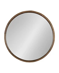 Kate and Laurel Hutton Round Wood Wall Mirror