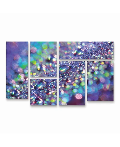 Beata Czyzowska Young Colours of the Rainbow Multi Panel Art Set 6 Piece - 49" x 19"