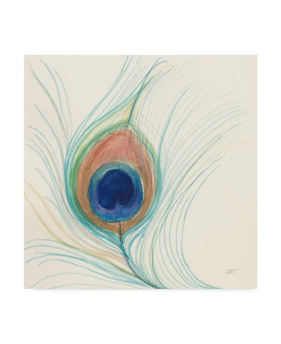 Miranda Thomas Peacock Feather Ii Canvas Art - 15" x 20"
