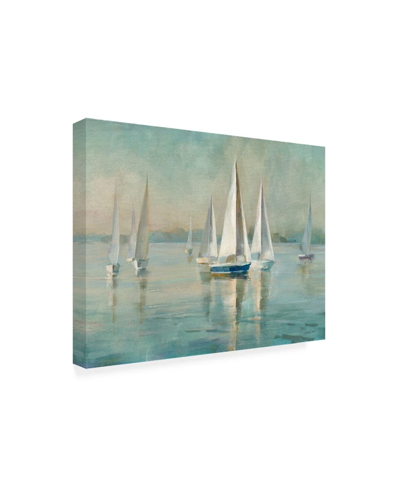 Danhui Nai Sailboats at Sunrise Canvas Art - 36.5" x 48"
