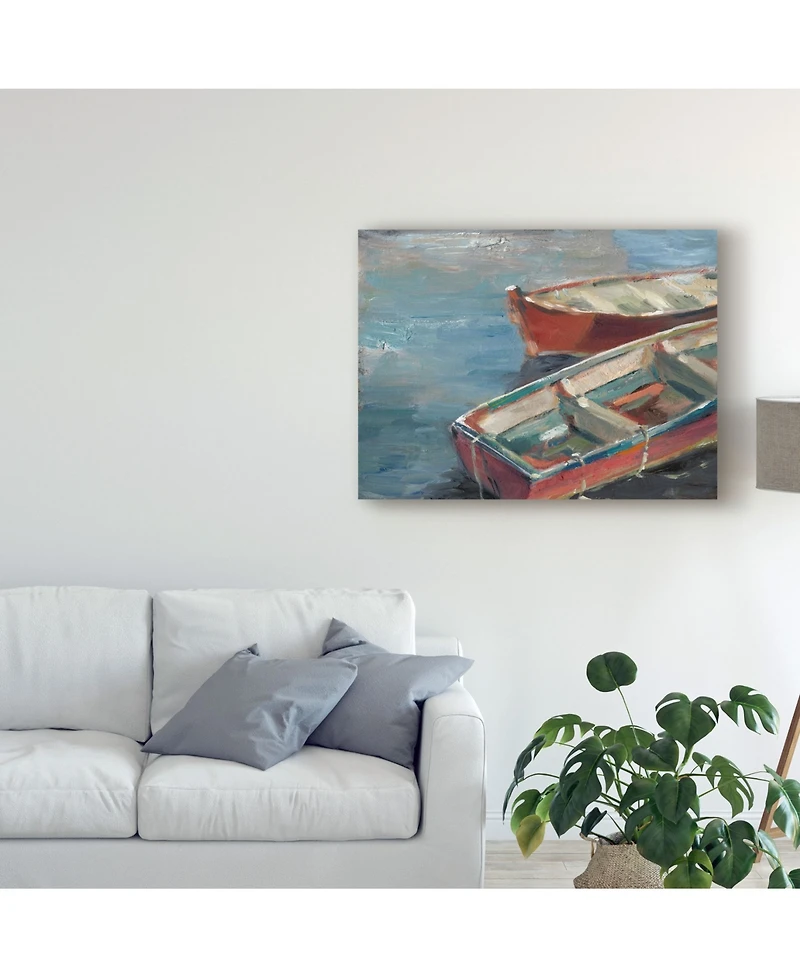 Ethan Harper Boats By the Lake I Canvas Art - 20" x 25"