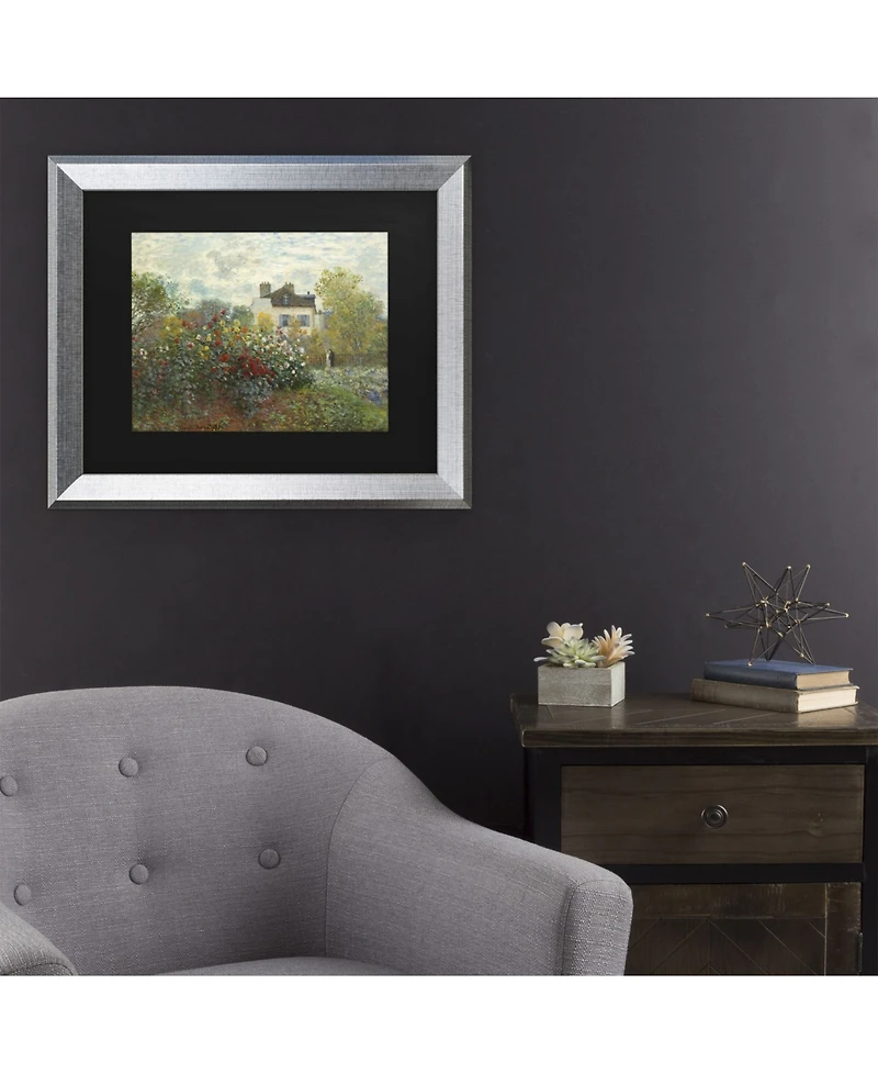 Claude Monet The Artist's Garden in Argenteuil Matted Framed Art