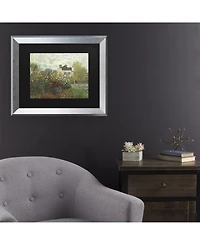 Claude Monet The Artist's Garden in Argenteuil Matted Framed Art
