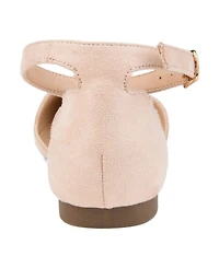 Journee Collection Women's Lana Scalloped Edge Ankle Strap Flats