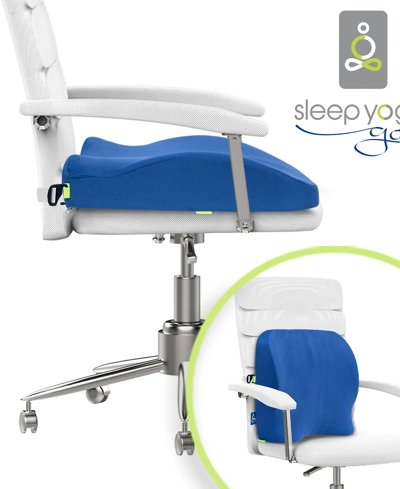 Rio Home Fashions Sleep Yoga Go Memory Foam Oversized Seat Cushion