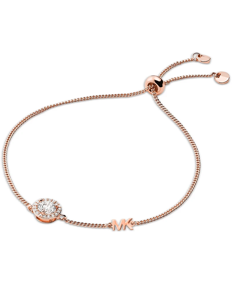 Michael Kors Sterling Silver Cubic Zirconia Slider Bracelet