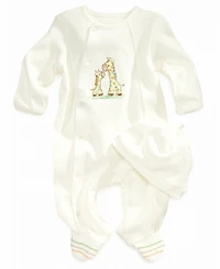 Little Me Baby Boys or Girls Giraffe Coverall with Hat, 2 Piece Set