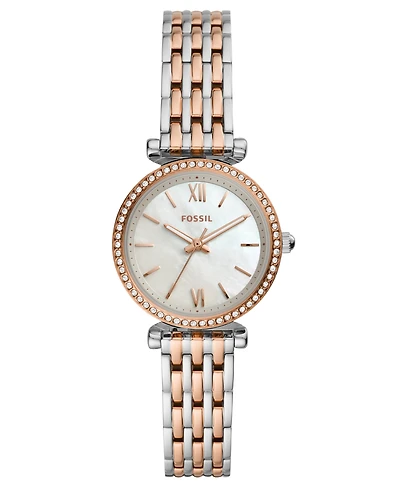 Fossil Women's Carlie Mini Gold-Tone Stainless Steel Bracelet Watch 28mm