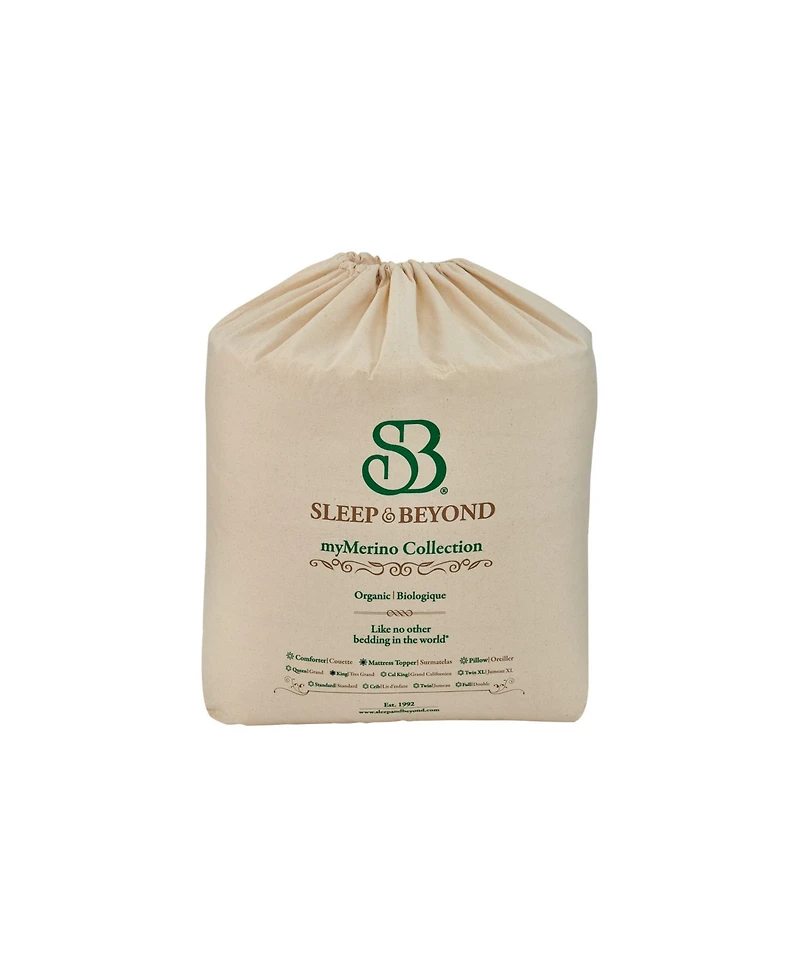Sleep & Beyond Mymerino 1.5" Thick Organic Merino Wool Mattress Topper
