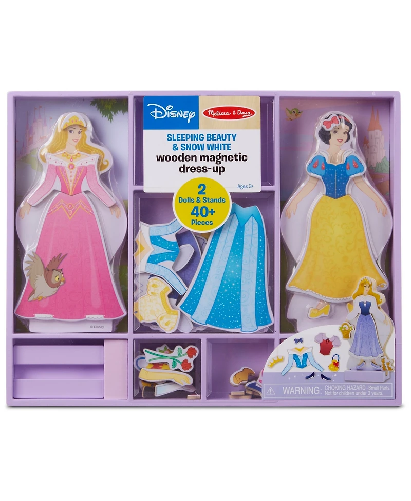 Melissa and Doug Sleeping Beauty & Snow White Wooden Magnetic Dress-Up