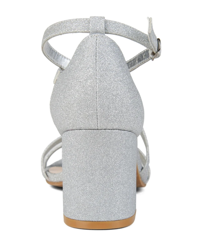 Journee Collection Women's Bella Strappy Block Heel Dress Sandals
