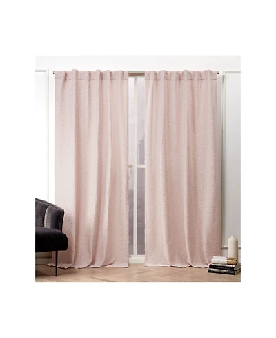 Nicole Miller Textured Matelasse Hidden Tab Top Curtain Panel Pair, 50" X 84"