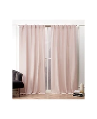 Nicole Miller Textured Matelasse Hidden Tab Top Curtain Panel Pair, 50" X 84"