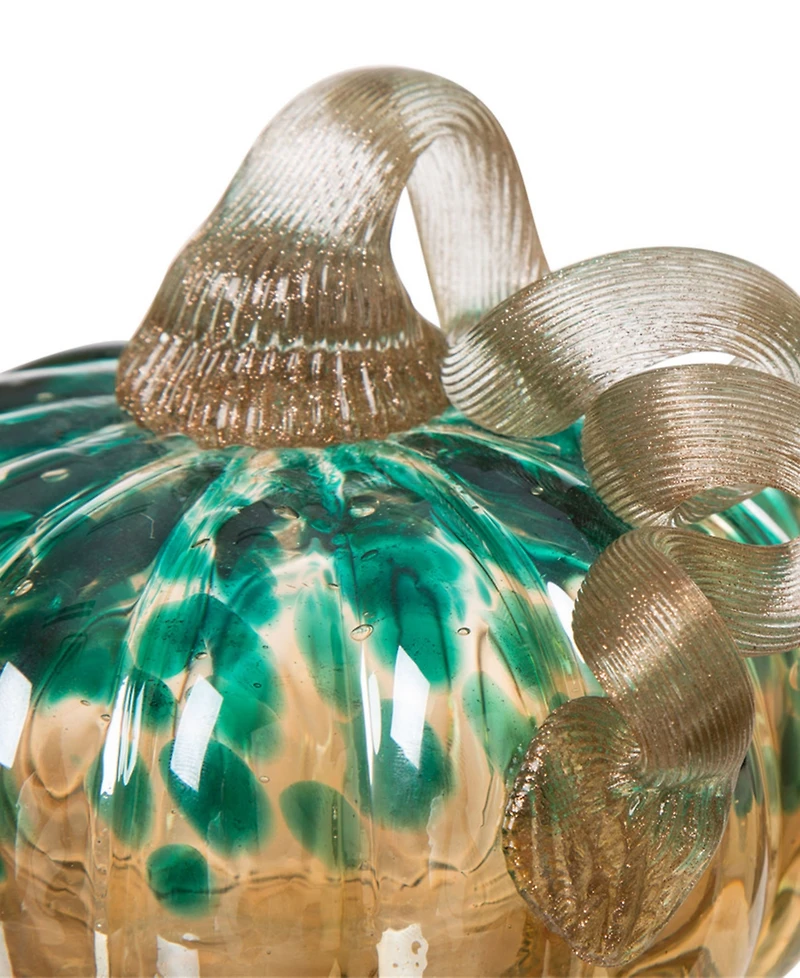 Glitzhome Small Glass Pumpkin