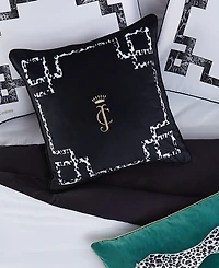 Juicy Couture Lattice Embroidered Velvet Decorative Pillow, 20" x