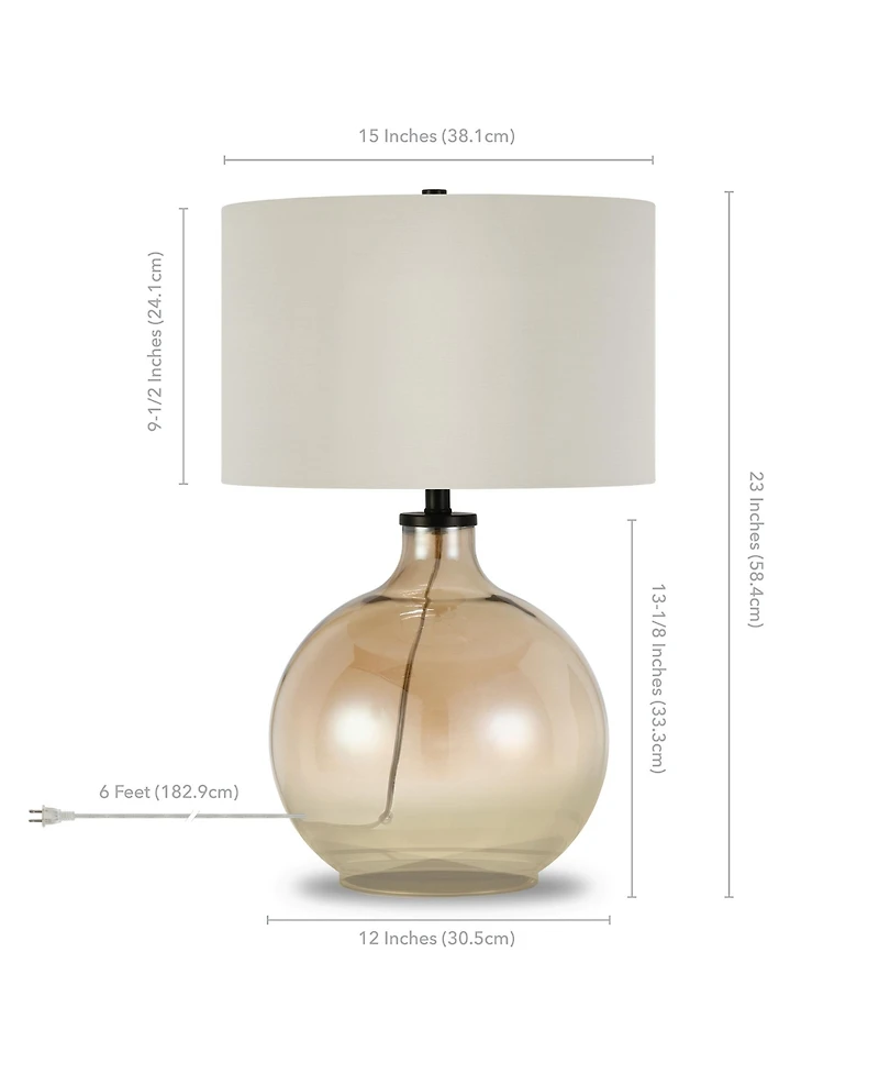 Hudson & Canal Laelia Table Lamp In Luster Glass