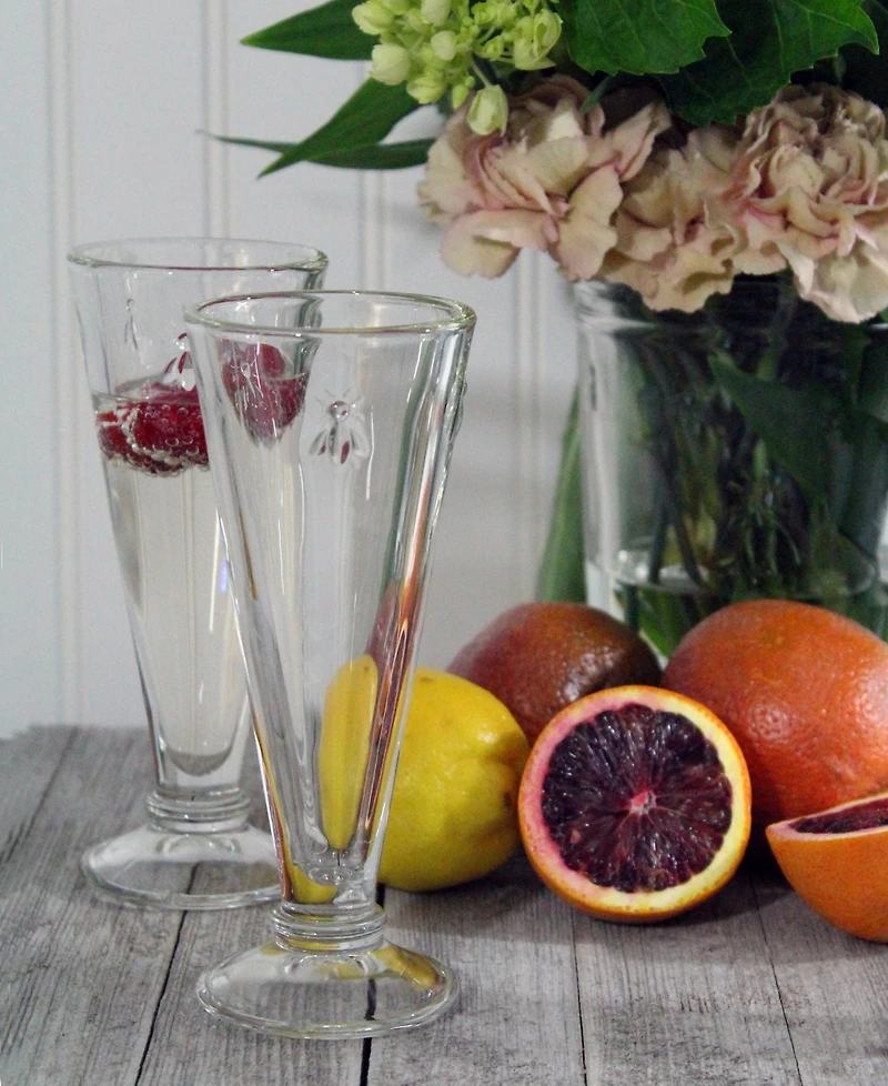 La Rochere Glassware Napoleon Bee 6-ounce Flutes, Set of 6