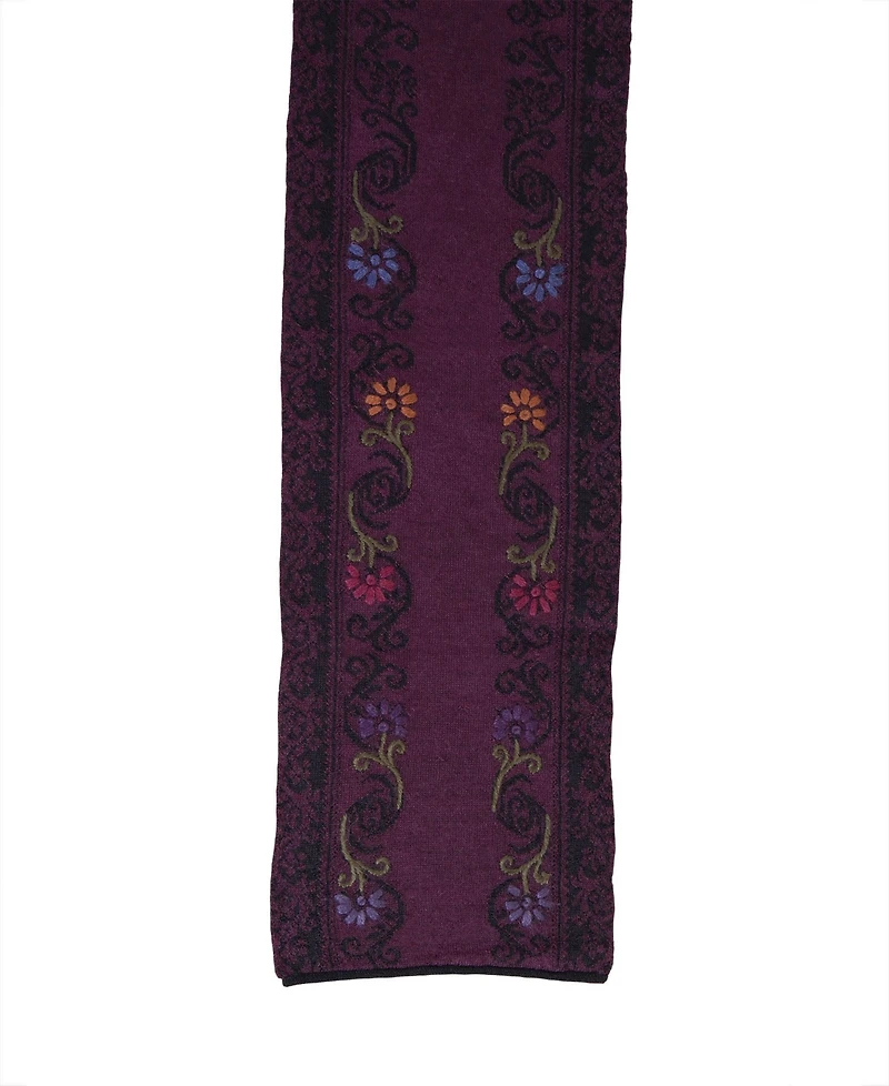 Simply Natural Women's Embroidered Alpaca-Wool Anastasia Scarf
