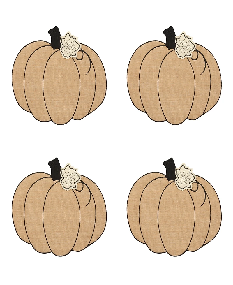 Elrene Burlap Pumpkin Placemat, Set of 4