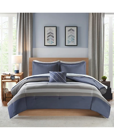 Intelligent Design Marsden Striped Comforter Set, Twin Xl