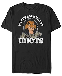 Disney Men's Lion King Scar Hyenas Surrounded By Idiots Short Sleeve T-Shirt