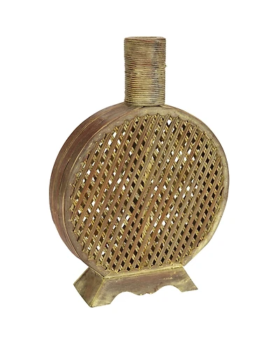 Nearly Natural Open Weave Decorative Vase
