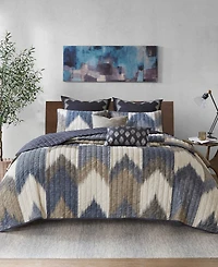 Ink+Ivy Alpine Chevron Stripe 3-Pc. Quilt Set, Full/Queen