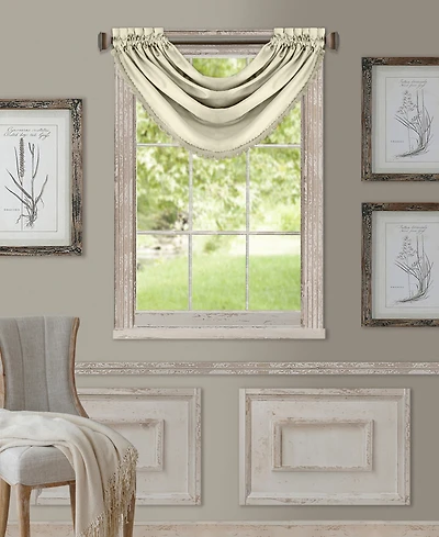 Elrene Home Fashions All Seasons Waterfall Window Valance