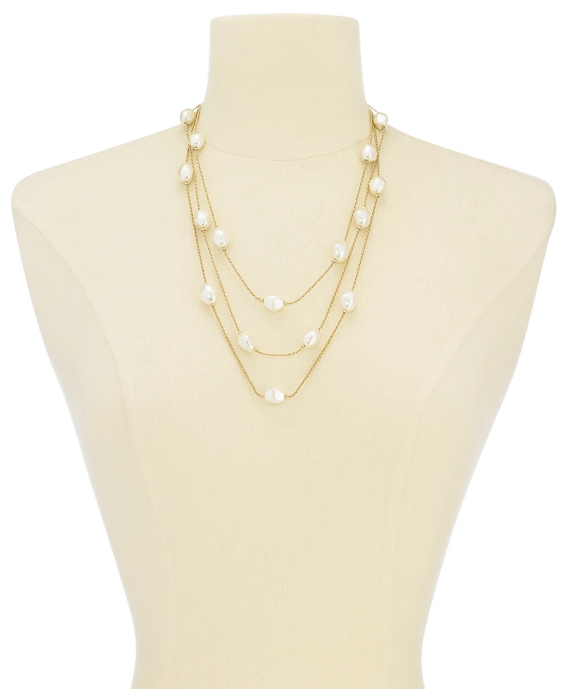 Charter Club Gold-Tone Imitation Pearl Multi-Row Necklace, 20" + 2" extender, Created for Macy's