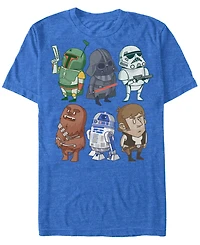Star Wars Men's Classic Cute Cartoon Characters Short Sleeve T-Shirt