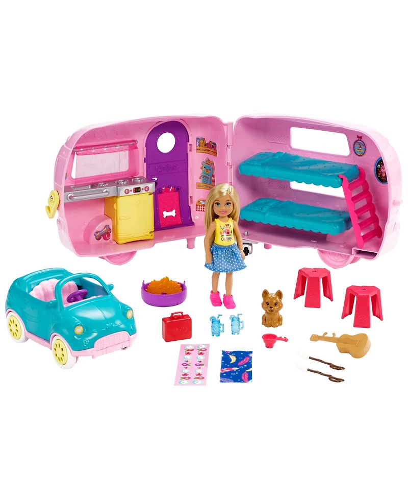 Barbie Toys, Camper Playset with Chelsea Doll, Toy Car and Accessories