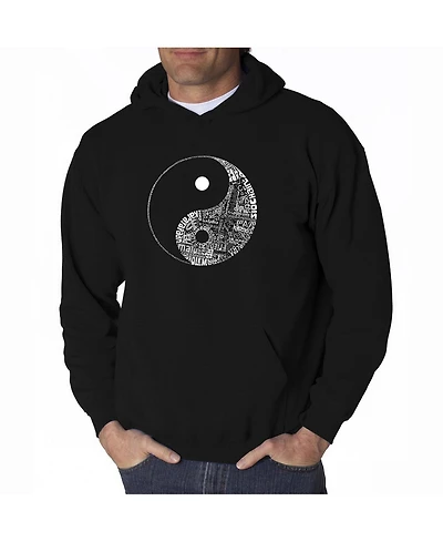 La Pop Art Men's Word Hoodie - Yin Yang