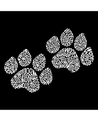 La Pop Art Men's Word Hoodie - Woof Paw Prints