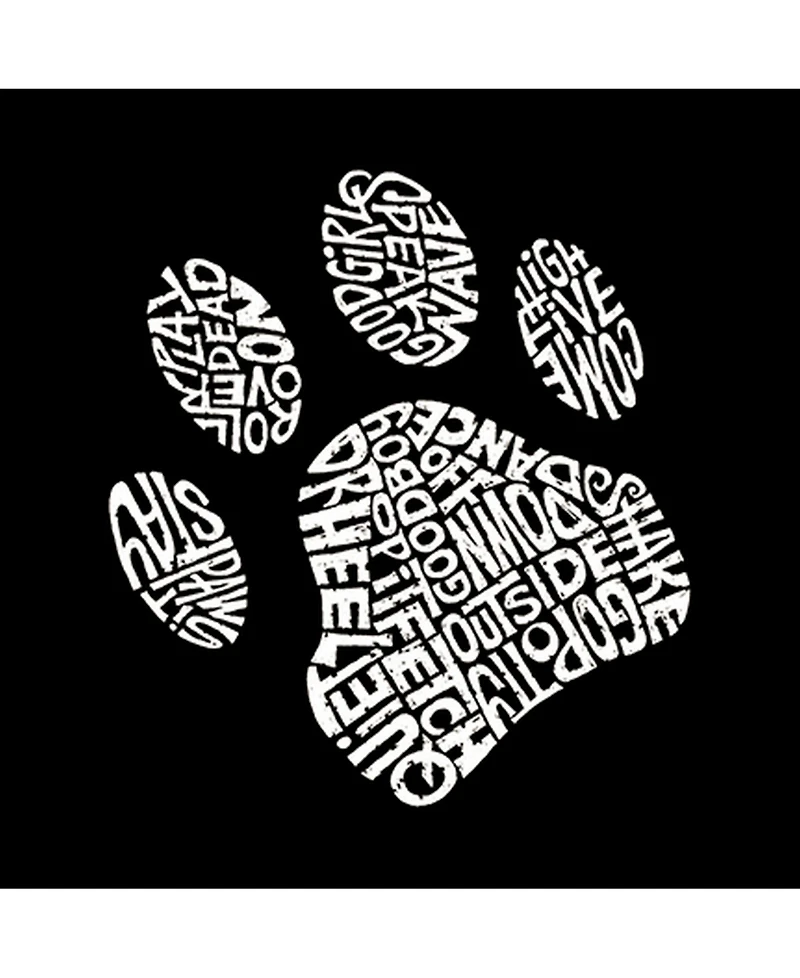 La Pop Art Men's Word Hooded Sweatshirt - Dog Paw
