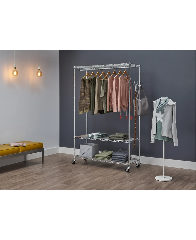 Trinity 3-Tier Rolling Garment Rack