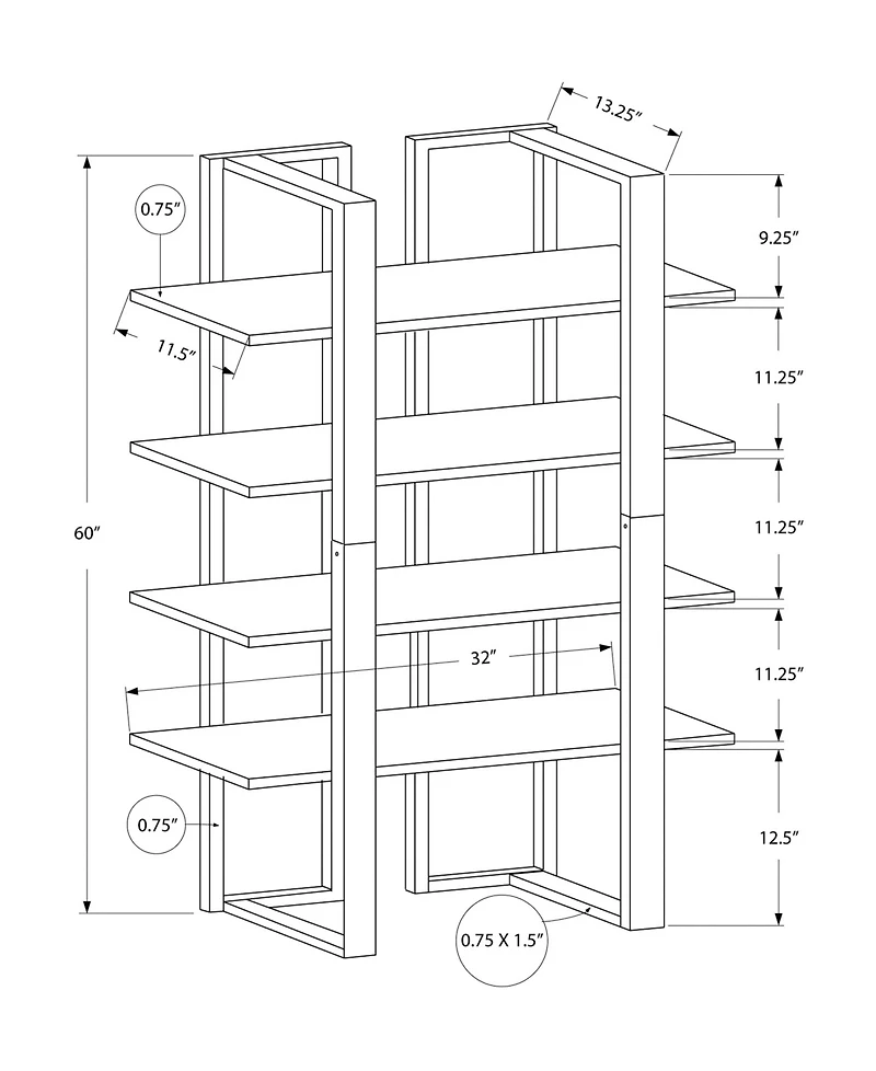 Monarch Specialties Bookcase