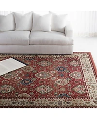 Lauren Ralph Lauren Ariel LRL1255C Red and Beige 3'3" X 4'10" Area Rug