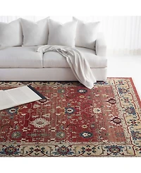 Lauren Ralph Lauren Ines LRL1293C Red and Beige 8' X 10' Area Rug