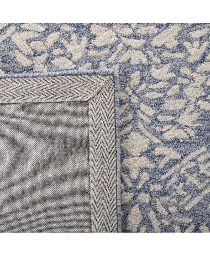 Lauren Ralph Lauren Olivier LRL6935M Blue and Ivory 5' X 5' Square Area Rug