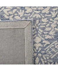 Lauren Ralph Lauren Olivier LRL6935M Blue and Ivory 5' X 5' Square Area Rug