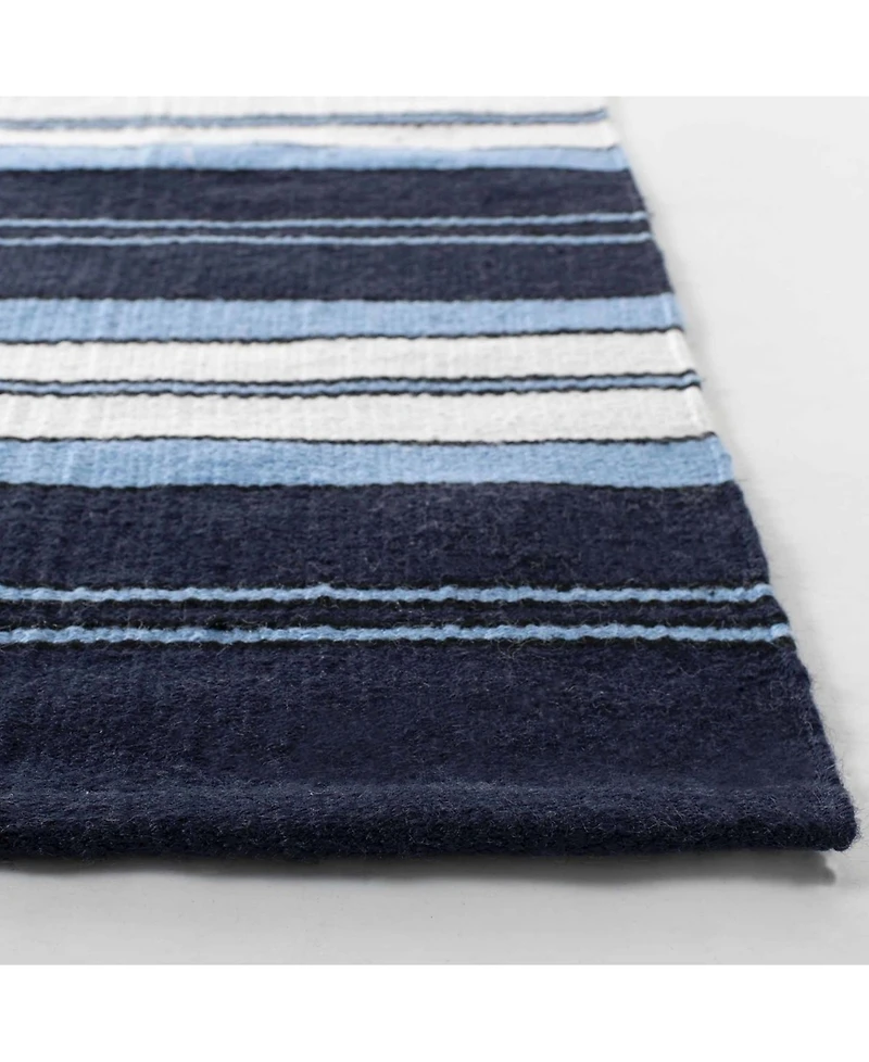 Lauren Ralph Lauren Leopold Stripe LRL2462A Navy 5' X 8' Outdoor Area Rug