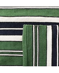 Lauren Ralph Lauren Leopold Stripe LRL2462K Green 4' X 6' Outdoor Area Rug