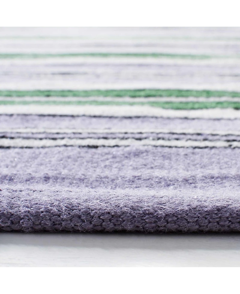 Lauren Ralph Lauren Leopold Stripe LRL2462G Lilac 5' X 8' Outdoor Area Rug