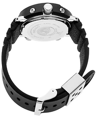 Seiko Men's Solar Analog-Digital Prospex Divers Black Silicone Strap Watch 47.8mm