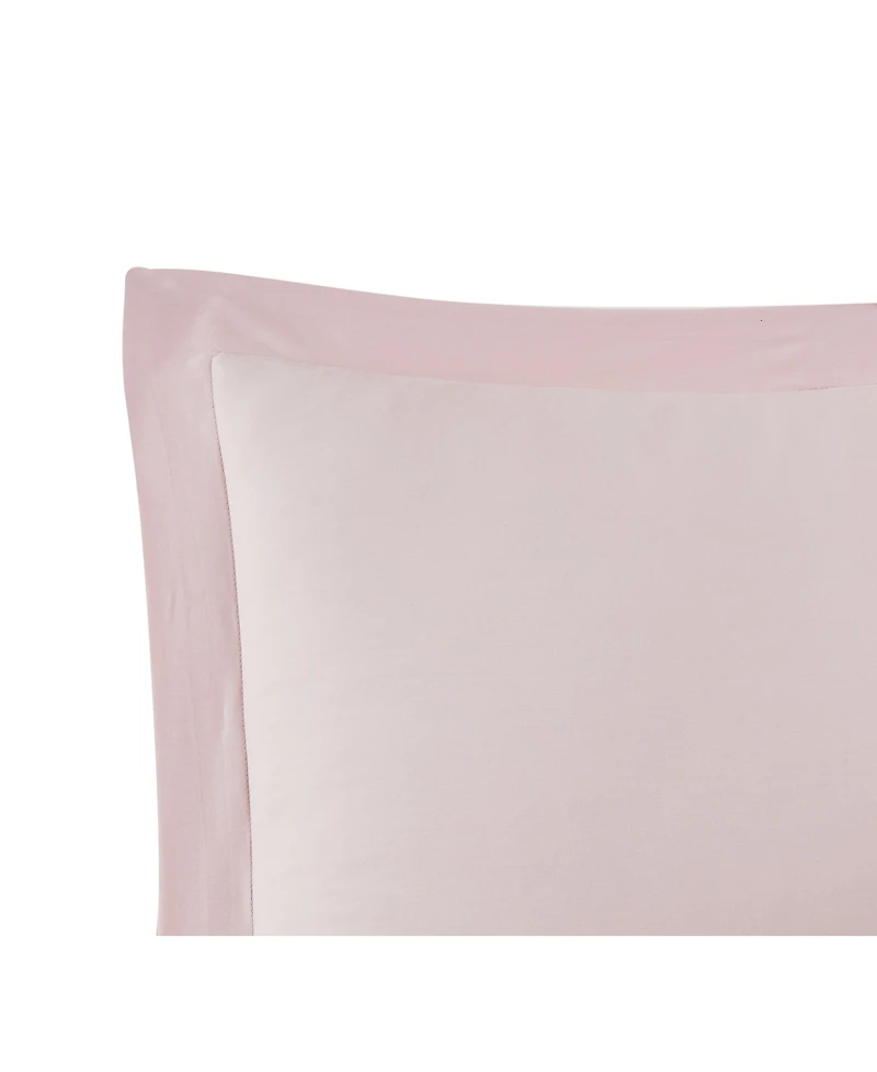 Brooklyn Loom Solid Cotton Percale -Pc. Duvet Cover Set