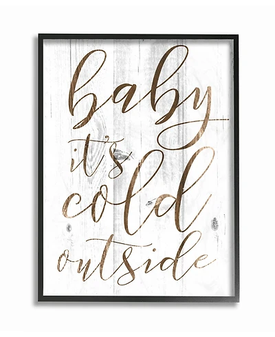 Stupell Industries Baby Its Cold Outside Framed Giclee Art, 11" x 14"