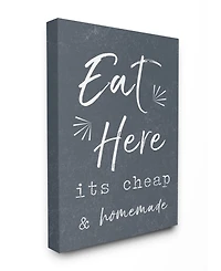 Stupell Industries Eat Here Home Cooking Navy Cavnas Wall Art, 16" x 20"