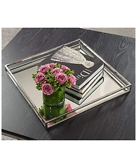 Classic Touch Mirrored Napkin Holder with Chrome Rails