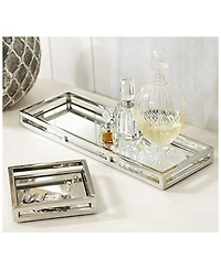 Classic Touch Mirrored Napkin Holder with Chrome Rails